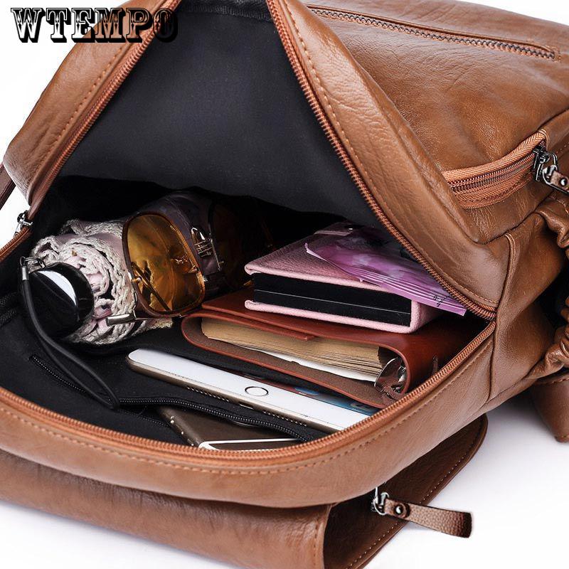 Backpack Women Pu Leather Female Backpacks Teenage School Mochila Feminina Rucksack Mochilas