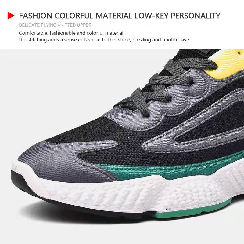 Men's Sports Shoes Ultra-light Running Shoes Non-slip Soft Bottom Shock-absorbing Rebound Fitness Shoes Four Seasons Breathable Training Shoes
