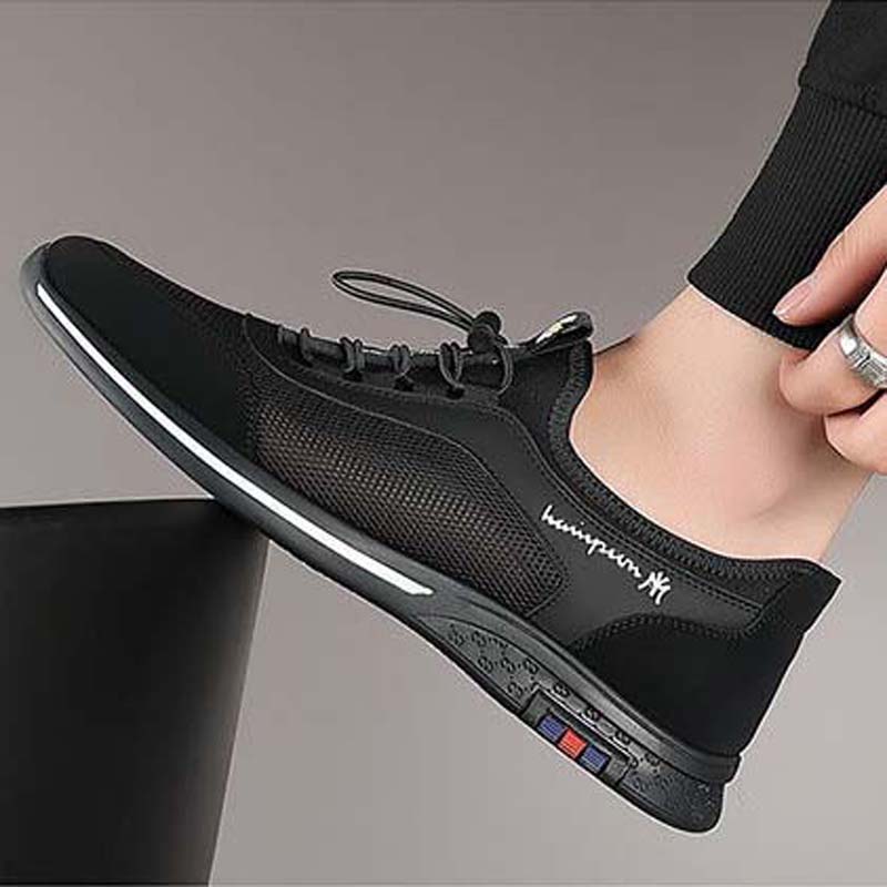 Sandals Men's Hollow Summer New Soft Bottom Line Soft Leather Outdoor Sports Leisure Young Sandals