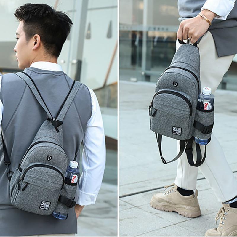 Trendy Casual Backpack Wear-resistant Waterproof Messenger Bag Chest Bag Fashion Men and Women Couple Bag