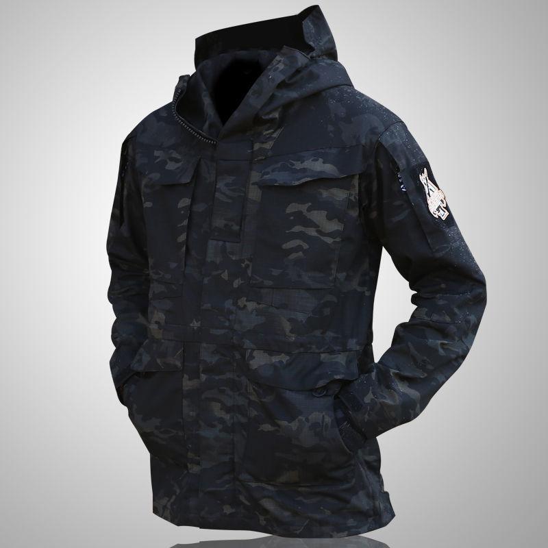 Outdoor Winter Jacket Tactical Jacket Soft Shell Camouflage Suit Mountaineering Ski Suit Plus Velvet Windproof and Waterproof