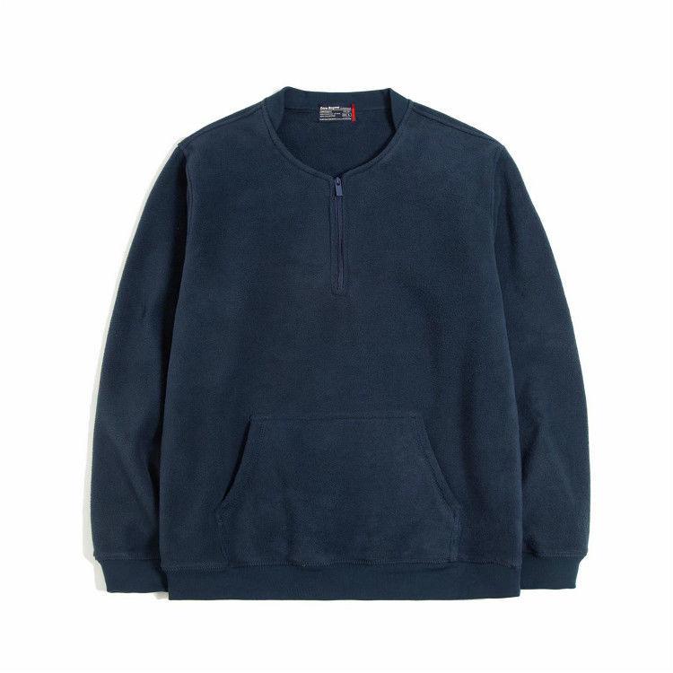 Retro Thick Double-sided Fleece Sweater Men Plus Fleece Sweater Men Pullover