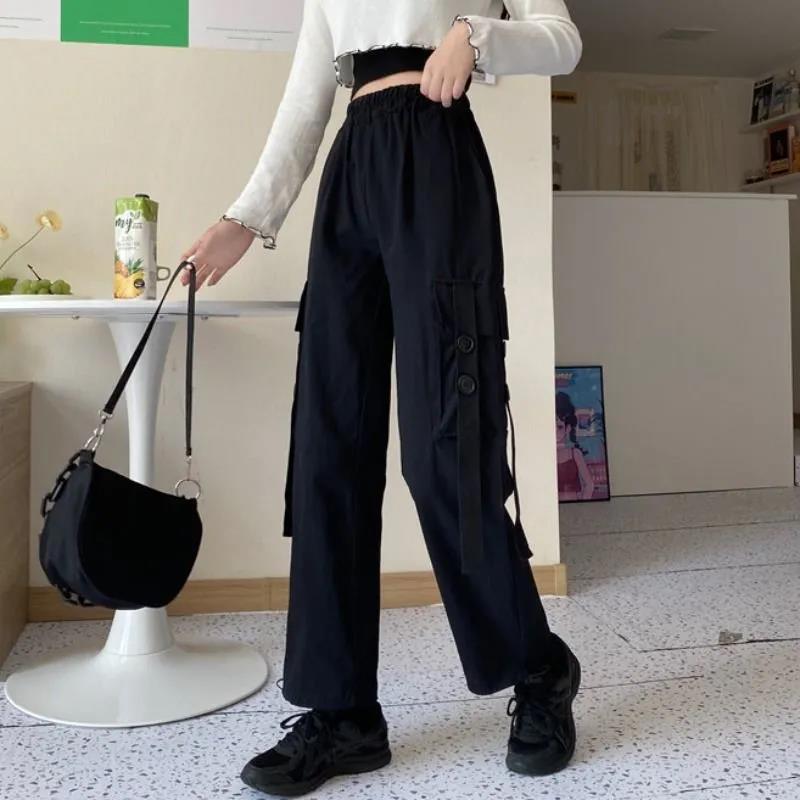 Overalls Women Are Thin and High Waist Spring and Autumn Handsome Black Loose Feet Ins Tide Leisure Sports