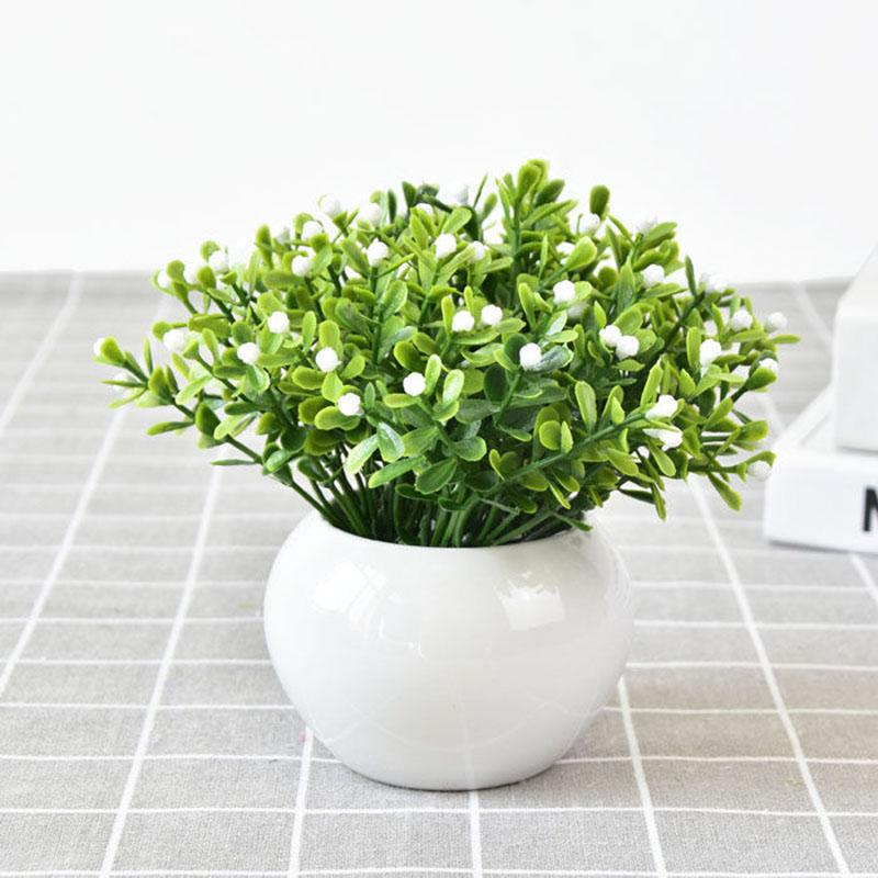 Simulation Green Plant Small Potted Bonsai Home Living Room Furnishings Indoor Desk Decoration Mini Fake Flower Potted Plants