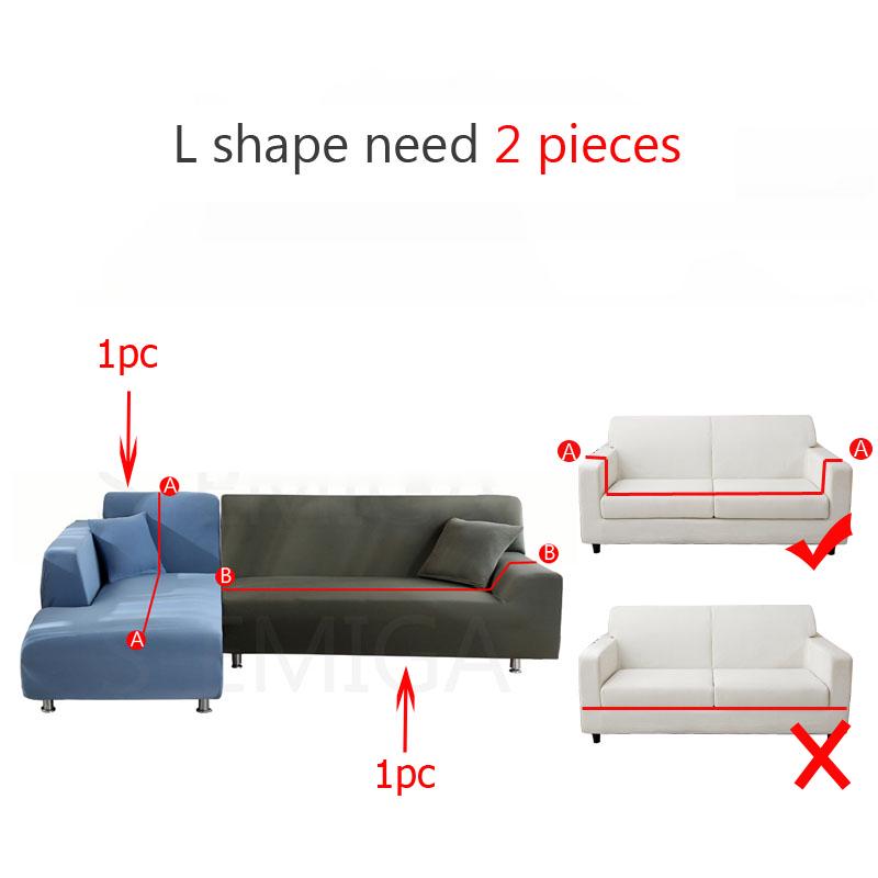 Stretchable Elastic Sofa Cover for Living Room 1/2/3/4 Seat Couch Cover Stretch L Shaped Sofa Cover