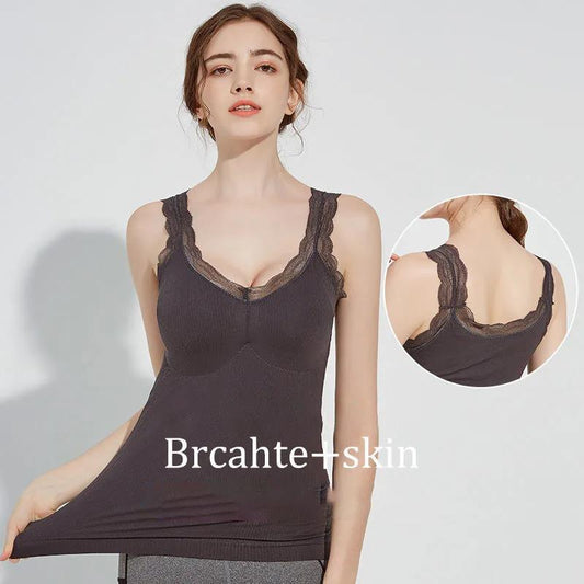 Thermal Underwear Women Plus Velvet Thickening Winter Outer Wear Sexy All-match High-end Vest Women All-in-one Slim Bottoming Shirt