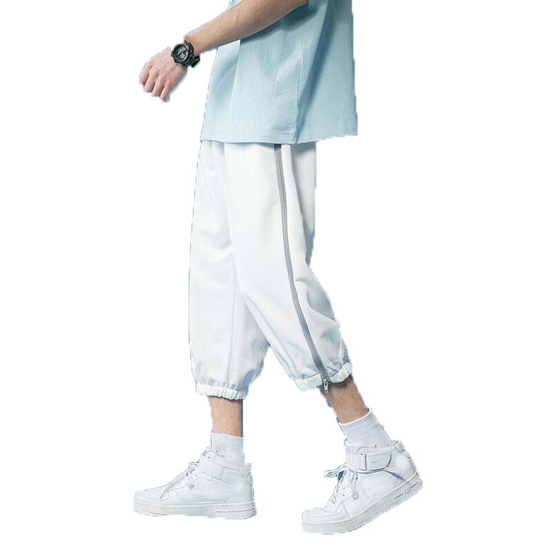 Summer Shorts Male Students Wear Cropped Trousers Trend Loose Sports Pants Stretch Thin Casual Pants