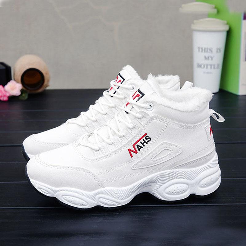 Women's Shoes Cotton Shoes Plus Velvet Sports Shoes High-top Women's Shoes Student Korean Version of The Old Shoes Winter