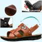 Genuine Leather Sandals Summer Casual Beach Shoes Anti-slip Soft-Sole Leather Slippers