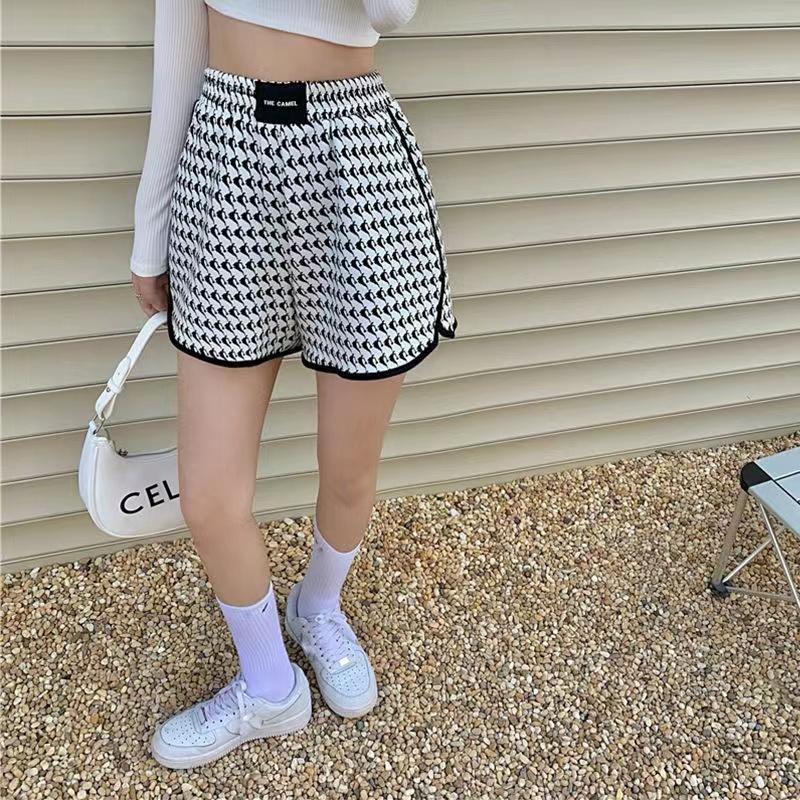 Casual Loose Summer Shorts Women High Waist Printed Short Pants All-match Korean Steetwear High Waist Wide Leg Sports Pants All Match Short Bottoms