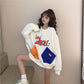 Fashion Student Contractions Female Sweater Large Size Fat MM Long Sleeve T-shirt Top