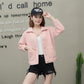 Woman Winter One Button Jacket Coat Pocket Wool Blend Cape Keep Warm Outwear Tops