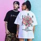 Summer Men T-shirt Chinese Harajuku Trend Personality Tees Oversized Soft Casual Tops Couple O-neck Short Sleeve Shirt