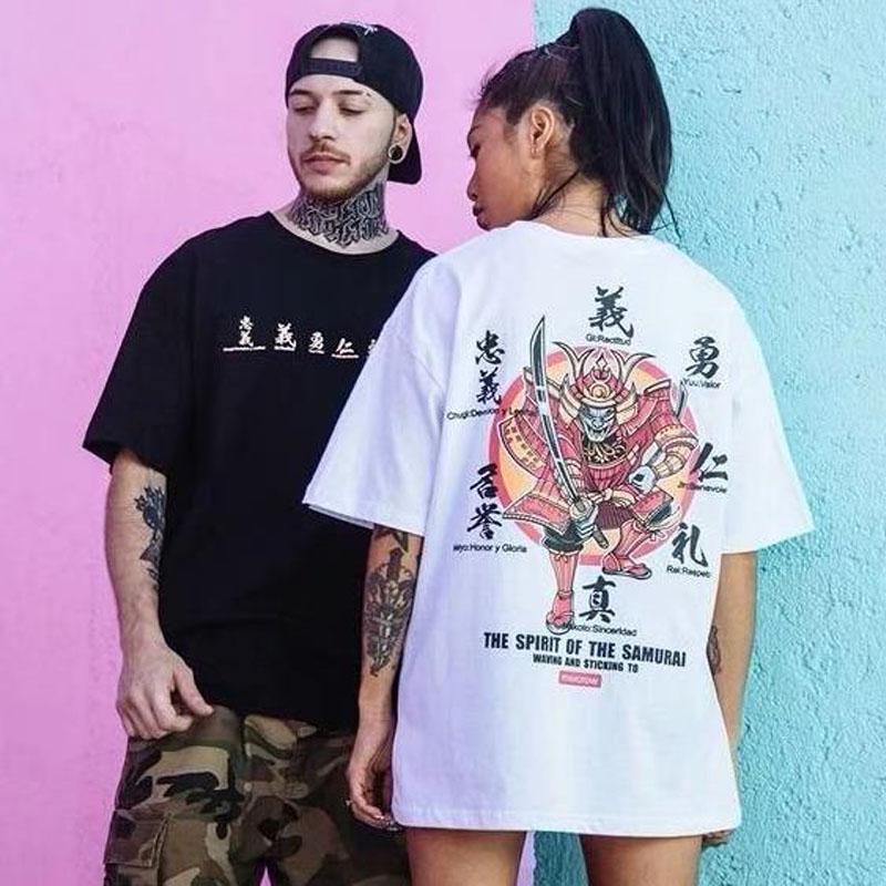 Summer Men T-shirt Chinese Harajuku Trend Personality Tees Oversized Soft Casual Tops Couple O-neck Short Sleeve Shirt