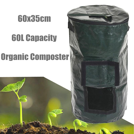 Compost Bag Homemade Organic Ferment PE Compost Bag Kitchen Waste Disposal Garden Accessories
