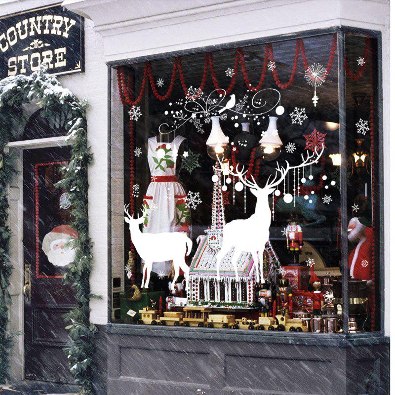 [Christmas Monopoly] Large size christmas decorations for home wall decor decals Christmas deer wall
