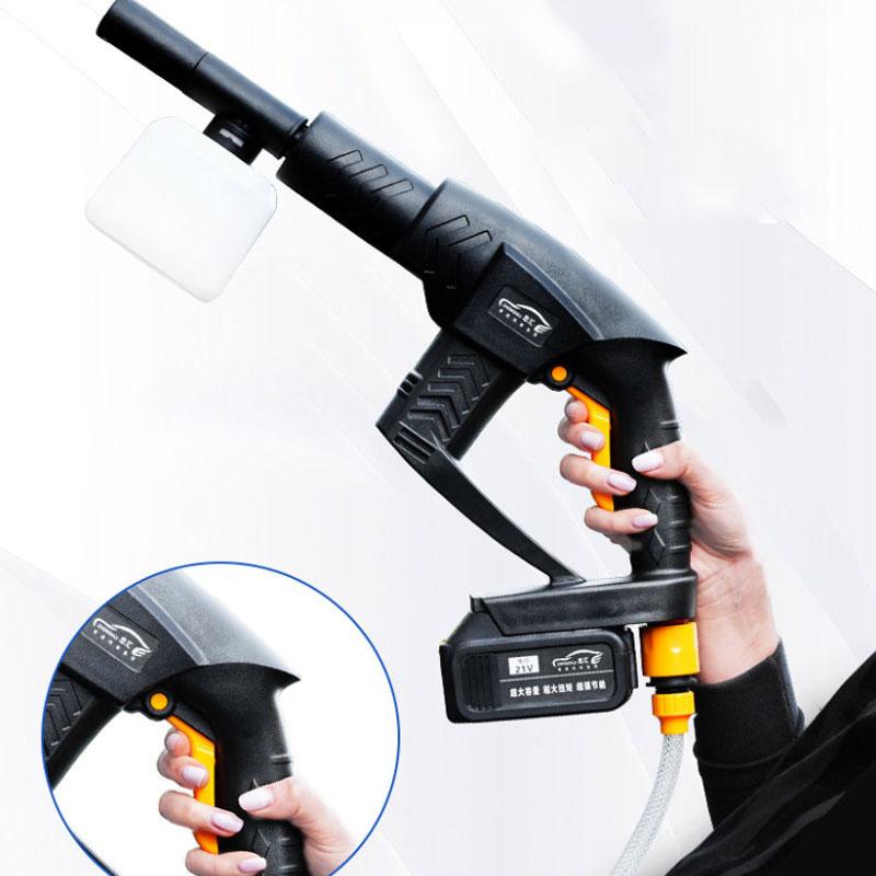 158VF Black General Garden Water Gun Sprinkler Wireless High Pressure Water Gun Portable Car Washer Cleaning Tool