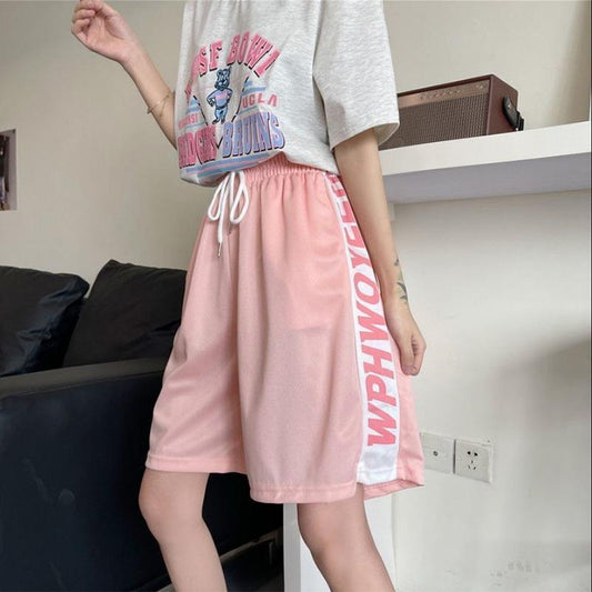 Basketball Style Outer Wear Shorts Women's Loose Pants Summer Straight Sports Five-point Pants
