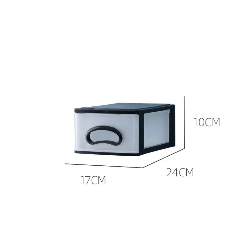 White Transparent Multi-layer Drawer Storage Box Plastic Small Storage Cabinet Office Desktop Storage Debris Storage Box