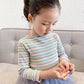 Girls' Bottoming Shirt Long-sleeved Student Striped Spring and Autumn Clothes Children's Shirt Cotton Western Style Korean Thin T-shirt