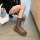 Chelsea Boots Martin Boots Woman Spring and Autumn Boots British Style Boots Korean Single Boots Waterproof Shoes