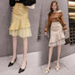 Mesh Splicing Skirt High Waist Skirt Fish Tail Skirt Bag Hip Skirt