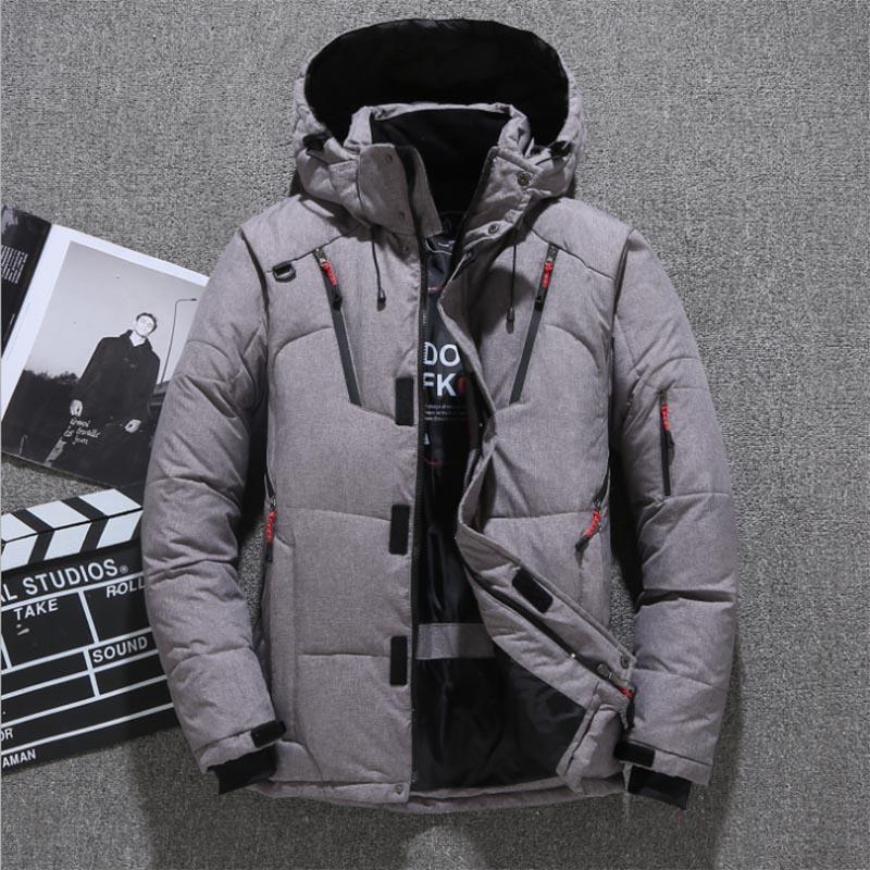 Winter Thick Down Jacket European and American Fashion Outdoor Leisure Warm Hooded Down Jacket