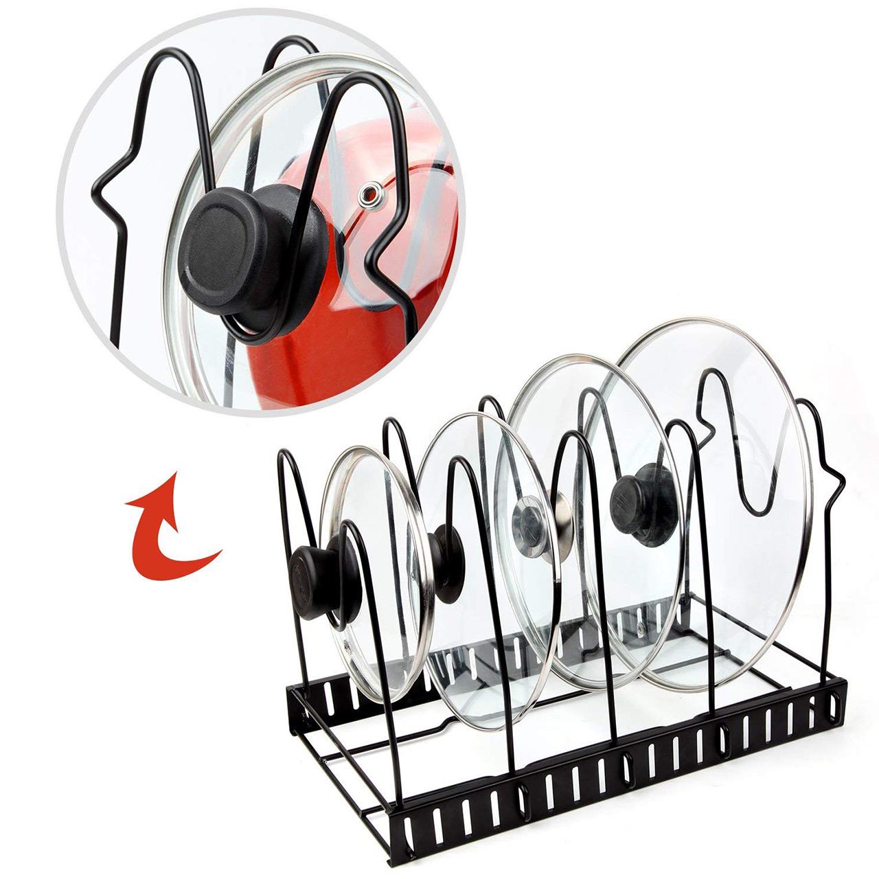 Pan Cutting Board Holder Dishes Rack Stand 5-Layer Organizer Rack