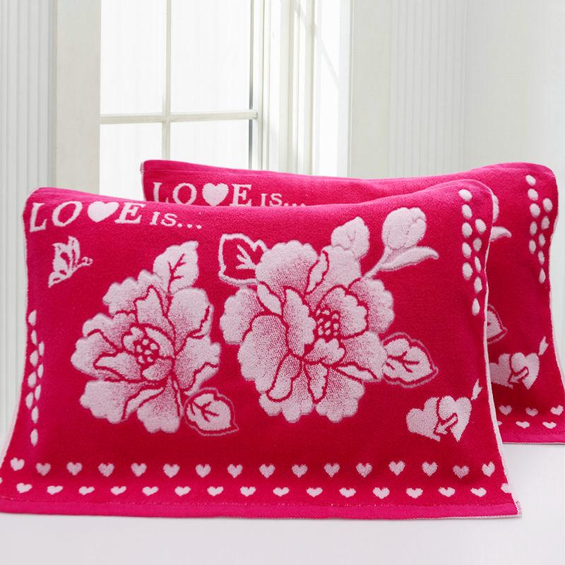 Increase Thicker Soft Comfortable Couple Terry Absorbent Pillow Towel Four Seasons Adult Pure Cotton Cartoon Pillow Towel