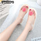 Summer Sandals Female  Personality Lemon Fruit Cute Toe Beach Student Flat Jelly Shoes