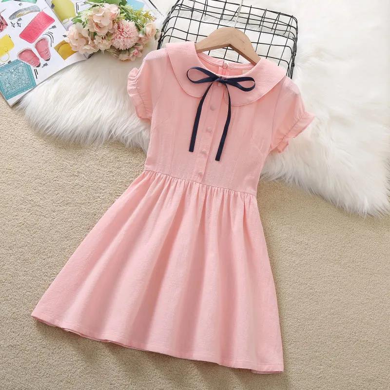 Girls' Dresses Summer Dresses Girls Princess Dresses Children's Summer Solid Color Cotton Skirts