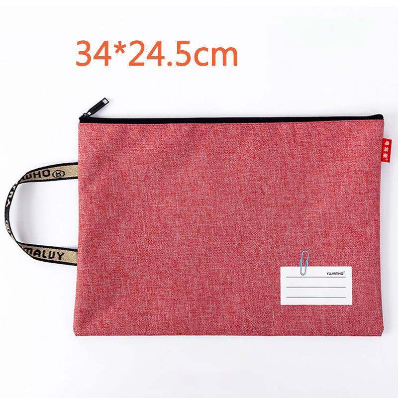 A4 Single-layer Zipper Bag Student Stationery Bag Office Information Briefcase