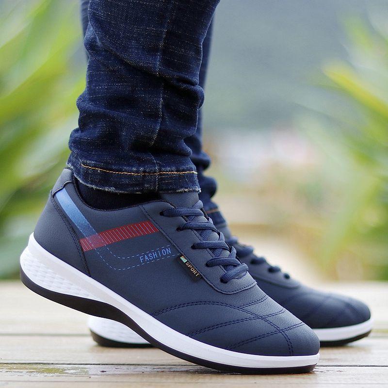 Summer Leather Casual Men's Shoes Breathable Travel All-match Sports Shoes