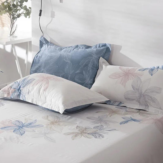 100% Cotton Pillow Case A Pair of Double Bed Bedding Pillow Case 48*74cm Pastoral Style