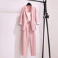 Women's Set Long Sleeve Blazer Pants Suit Office Lady Tracksuit Three Piece Set Fitness Outfits Streetwear Autumn Winter