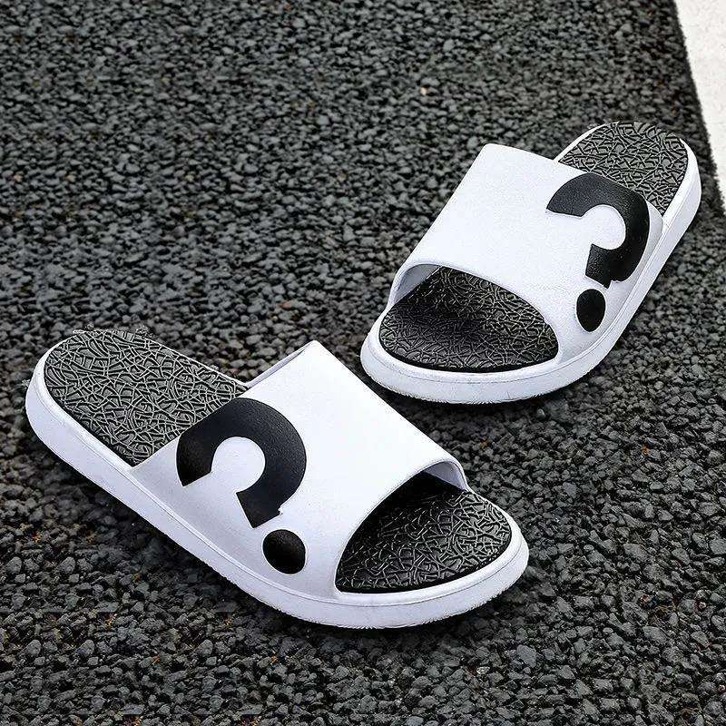 Men's Slippers Non-slip Heavy-bottomed Plastic Bath Bathroom Four Seasons Summer Outer Wear Sandals and Slippers