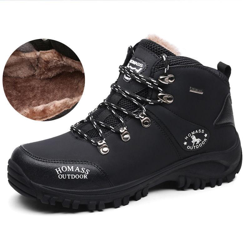 Winter Warm Velvet Boots Men and Women Outdoor Hiking Boots Non-slip Shoes