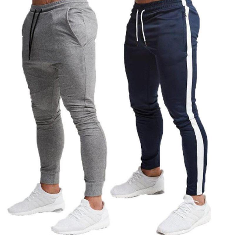 Men's  Cotton Solid Color Sports Leisure Light Board Slim Small Feet Beam Gym Pants