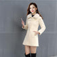 Mid-length Ladies Woolen Coat Winter Temperament Queen Mink-like Thick Warm  Elegant Fashion Coat