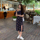 Split Women Plaid Skirt Female High Waist A-line Mid-length Half Skirt Thin Daily Student School