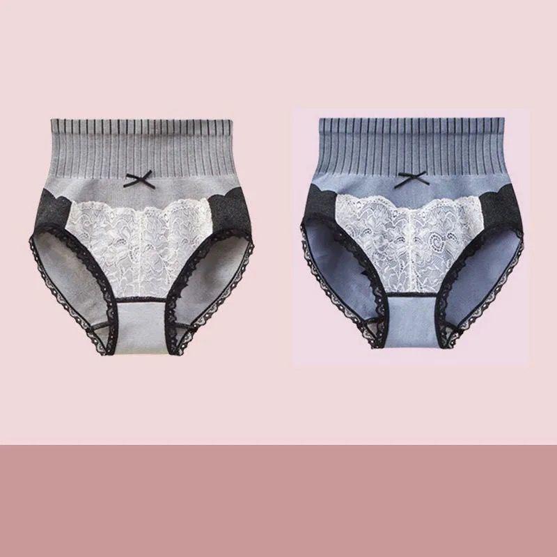 2 Packs of Women's Abdomen Pants Belly Shaping Waist Panties Graphene Crotch Antibacterial Body Shaping Pants