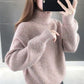 Turtleneck Sweater Women Wear Thick Black Knitted Bottoming Shirt In Autumn and Winter, Casual and Loose Outer Wear