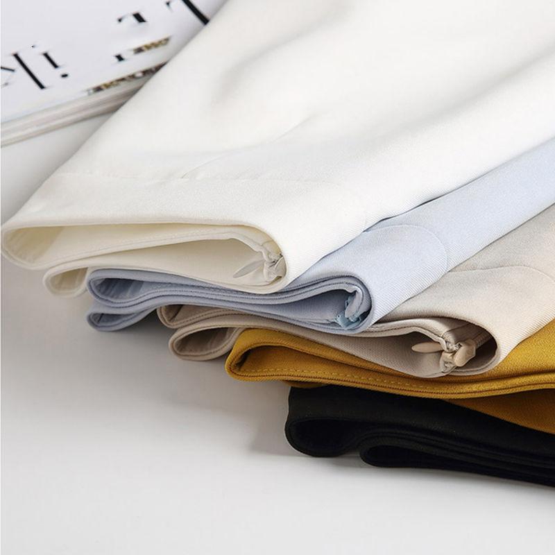 Sexy Tight A-line Women High Waist Hip Skirt Short Skirt Knee-length Zipper Elastic Waist Club Casual Home Office
