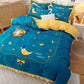 Four-piece Thick Brushed Bed Skirt Student Princess Style Sheet Duvet Cover Bedding