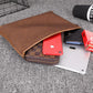 Business Briefcase Men Retro Brown Waterproof Soft Leather IPad Tote Shoulder Bags Computer Bag