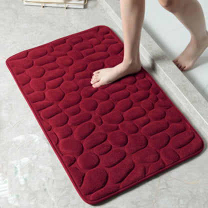Cobblestone Embossed Bathroom Bath Mat Non-slip Carpets In Wash Basin Rug Shower Room Doormat Memory Foam Pad