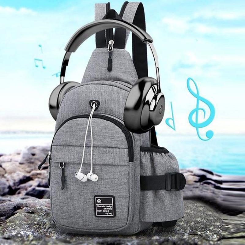 Trendy Casual Backpack Wear-resistant Waterproof Messenger Bag Chest Bag Fashion Men and Women Couple Bag