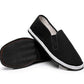 Black Cloth Shoes Men Casual Comfortable Flat Canvas Shoes