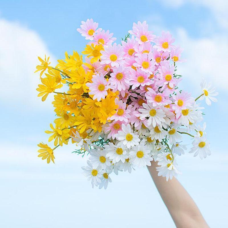 Small Daisy Fake Flower Simulation Flower 5 Dutch Chrysanthemum Chamomile Gerbera Cosmos Photo Shooting Props Home Decoration
