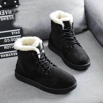 Snow Boots Thick Winter Plus Velvet Martin Boots Female Short Boots Martin Boots Short Tube Plus Velvet Boots Waterproof and Non-slip